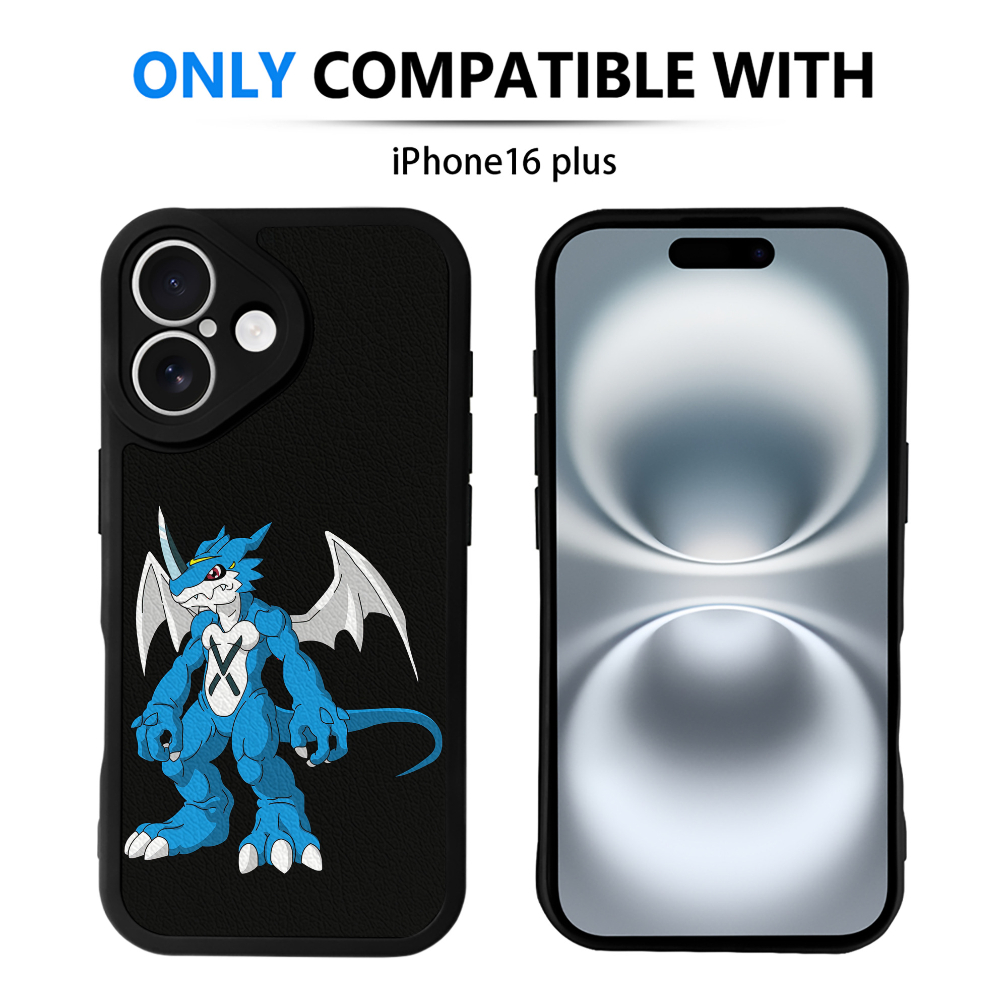 （画像用） Digimon デジタルモンスター/デジモン 【iPhone 16シリーズ対応】シリコンスマホケース（レザー調） 材質：シリコン